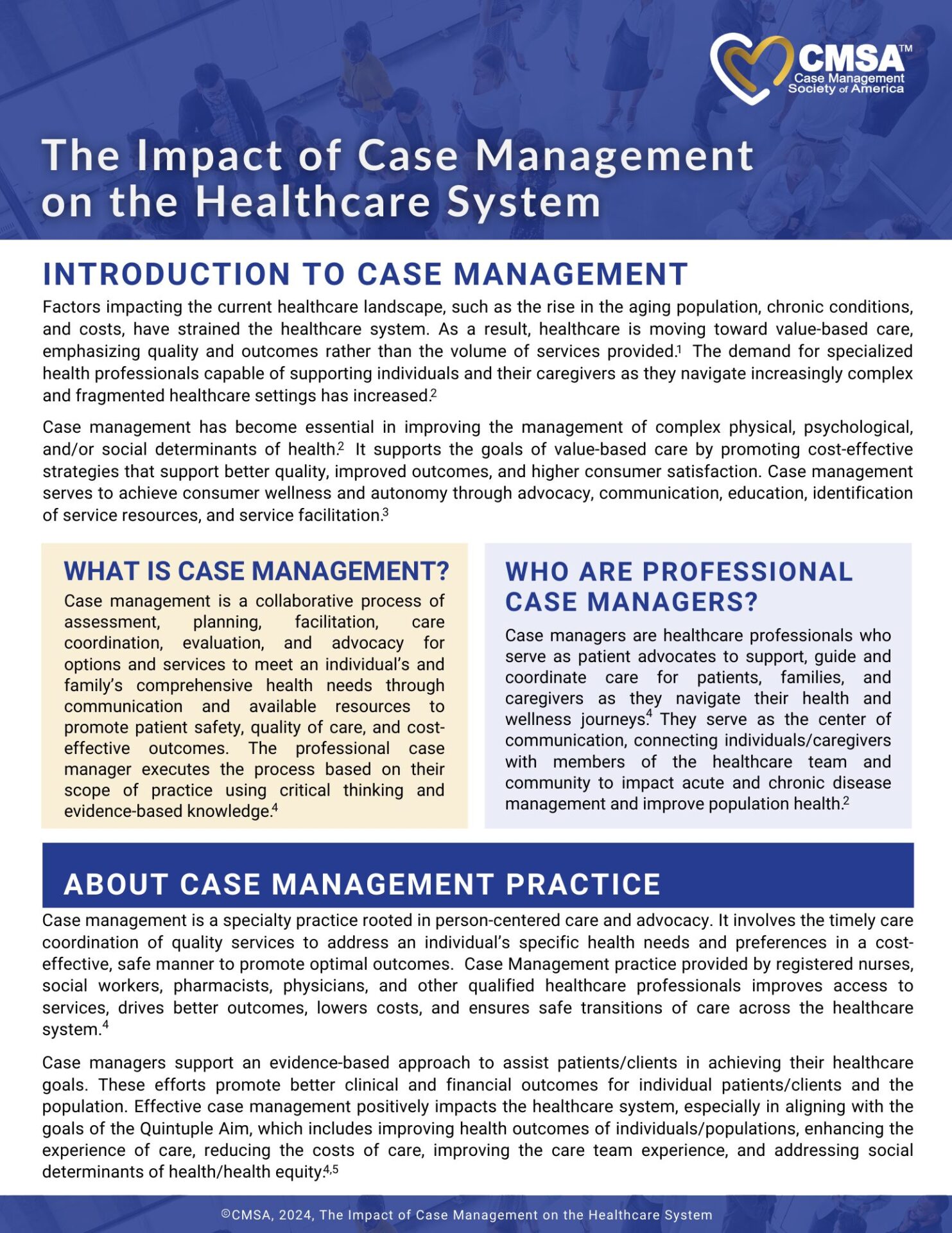 The Impact of Case Management on the Healthcare System CMSA